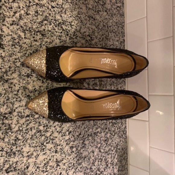 JEROME C. ROUSSEAU Glitter Cap-Toe Pumps - Picture 6 of 7